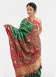 Green And Maroon Color Gajji Silk Gharchola Saree For Bride